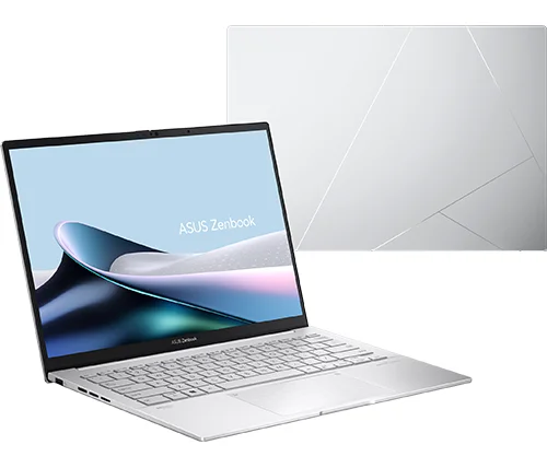 מחשב נייד 14 אינץ ASUS Zenbook 14 OLED – מעבד Ultra 9 285H – זכרון 32GB – כונן 1TB – מ.גרפי Intel ARC – צבע Foggy Silver