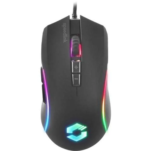 עכבר גיימינג SpeedLink ZAVOS RGB Gaming Mouse - צבע שחור גומי