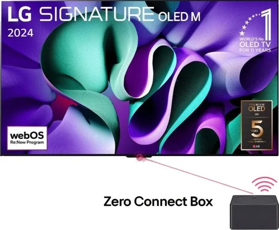 מסך טלוויזיה אלחוטית LG OLED evo SIGNATURE M4 ברזולוציית 4K