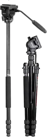חצובה קלת משקל מאלומיניום למצלמה Triopo K-2808