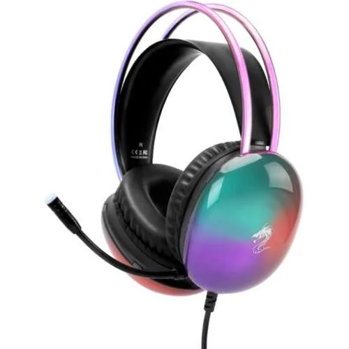 אוזניות גיימינג Over-Ear עם מיקרופון Dragon Combat E-Sport GPDRA-XT100RGB ל-Xbox One / PC / PS - עם תאורת RGB - צבע שחור