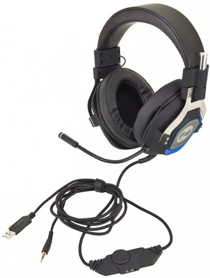 אוזניות גיימינג Zigi 7.1 Surround Sound USB - צבע שחור