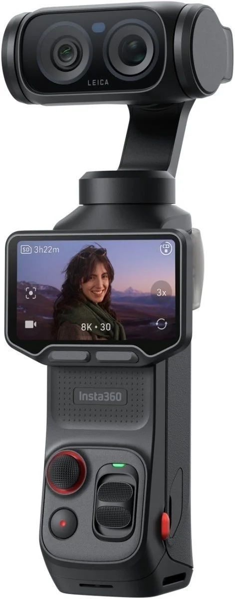 מצלמת כיס עם גימבל מקצועי Insta360 Luna Ultra - צבע Cosmic Black